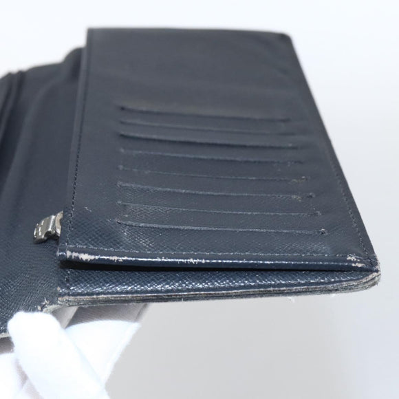 LOUIS VUITTON Monogram Savanna Portefeuille Braza Wallet Navy M66025 Auth 161319