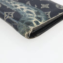 LOUIS VUITTON Monogram Savanna Portefeuille Braza Wallet Navy M66025 Auth 161319-7
