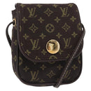 LOUIS VUITTON Monogram Mini Pochette Cancun Pouch Brown M95313 LV Auth 161320V-1