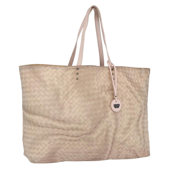 BOTTEGA VENETA Tote Bag Nylon Pink Auth 161323