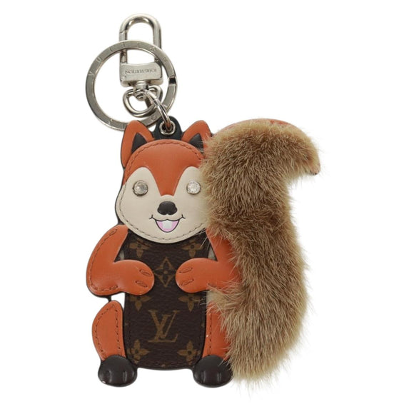 LOUIS VUITTON Monogram Porte Cles Eekhoorn Bedel Bruin M00345 LV Auth 161327M