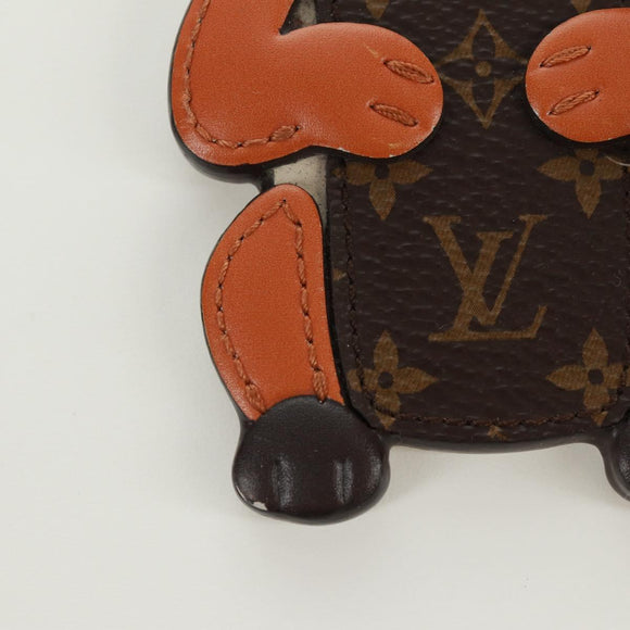 LOUIS VUITTON Monogram Porte Cles Eekhoorn Bedel Bruin M00345 LV Auth 161327M