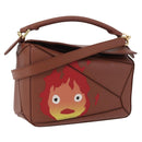LOEWE Studio Ghibli Calcifer Mini Puzzle Bag Leather 2way Brown Auth 161329SM-1