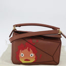 LOEWE Studio Ghibli Calcifer Mini Puzzle Bag Leather 2way Brown Auth 161329SM-12