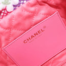 CHANEL Chain Chanel 22 Mini Bag Lace Patchwork 2way Gold White CC Auth 161330SM-10