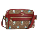 GUCCI Micro GG Supreme Doraemon Shoulder Bag PVC Beige Gold 647784 Auth 161334SM-1