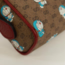 GUCCI Micro GG Supreme Doraemon Shoulder Bag PVC Beige Gold 647784 Auth 161334SM-17