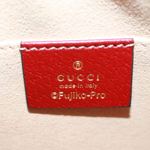 GUCCI Micro GG Supreme Doraemon Shoulder Bag PVC Beige Gold 647784 Auth 161334SM