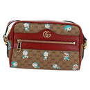 GUCCI Micro GG Supreme Doraemon Shoulder Bag PVC Beige Gold 647784 Auth 161334SM-13