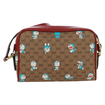 GUCCI Micro GG Supreme Doraemon Shoulder Bag PVC Beige Gold 647784 Auth 161334SM - 0