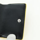 BALENCIAGA Paper Mini Wallet Trifold Leather Yellow Silver 391446 Auth 161339M-21