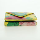 BALENCIAGA Paper Mini Wallet Trifold Leather Yellow Silver 391446 Auth 161339M-6