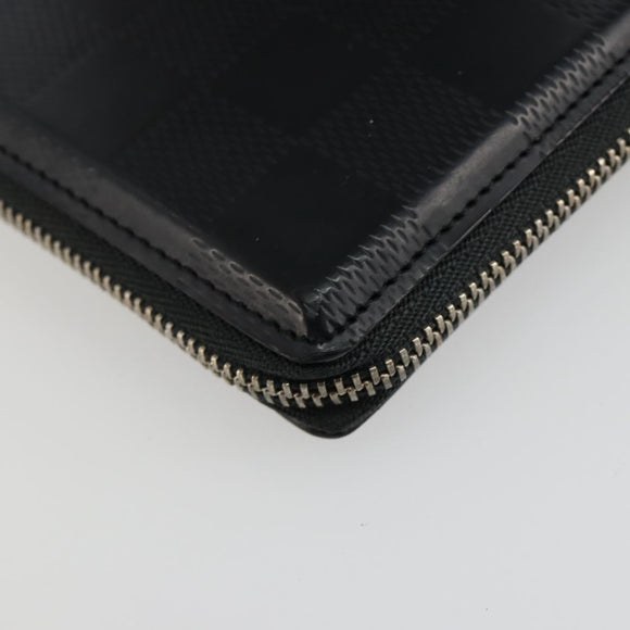 LOUIS VUITTON Damie Grasset Petit Monet Geldbörse Schwarz M92170 LV Auth 161340