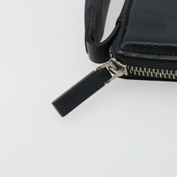LOUIS VUITTON Damie Grasset Petit Monet Geldbörse Schwarz M92170 LV Auth 161340