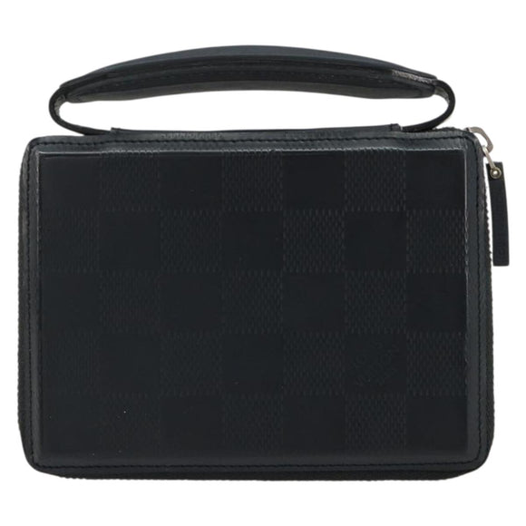 LOUIS VUITTON Damie Grasset Petit Monet Geldbörse Schwarz M92170 LV Auth 161340