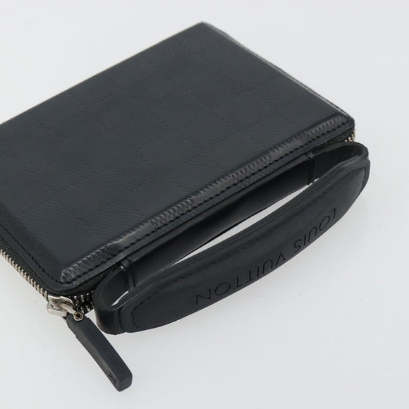 LOUIS VUITTON Damie Grasset Petit Monet Geldbörse Schwarz M92170 LV Auth 161340