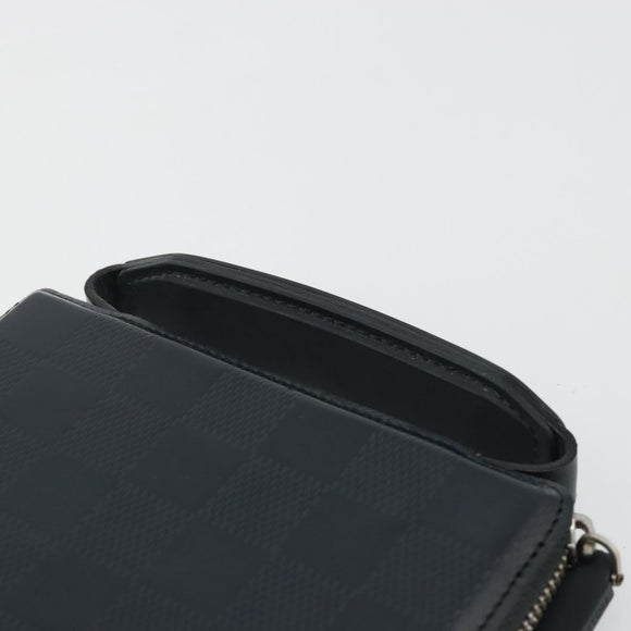 LOUIS VUITTON Damie Grasset Petit Monet Geldbörse Schwarz M92170 LV Auth 161340