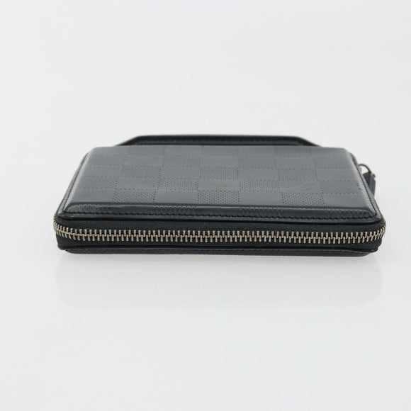 LOUIS VUITTON Damie Grasset Petit Monet Geldbörse Schwarz M92170 LV Auth 161340