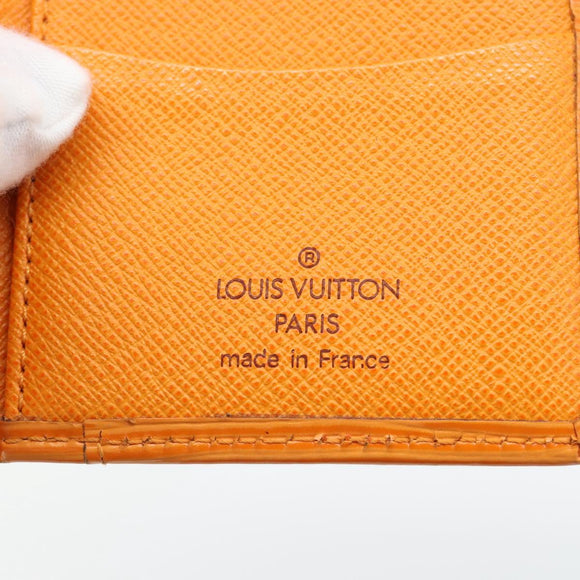 LOUIS VUITTON Epi Organizer De Poch Card Case Orange M6358H LV Auth 161341
