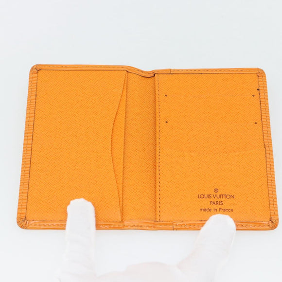 LOUIS VUITTON Epi Organizer De Poch Card Case Orange M6358H LV Auth 161341