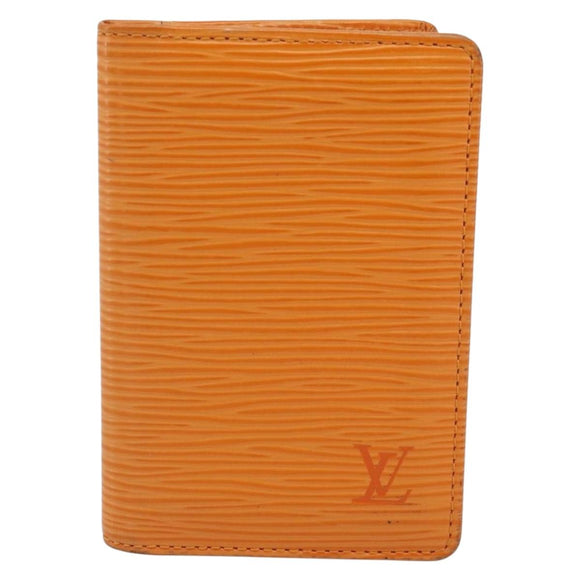 LOUIS VUITTON Epi Organizer De Poch Card Case Orange M6358H LV Auth 161341