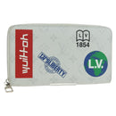 LOUIS VUITTON Monogram White Zippy Organizer Wallet Black M67824 LV Auth 161342M-1