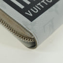 LOUIS VUITTON Monogram White Zippy Organizer Wallet Black M67824 LV Auth 161342M-16