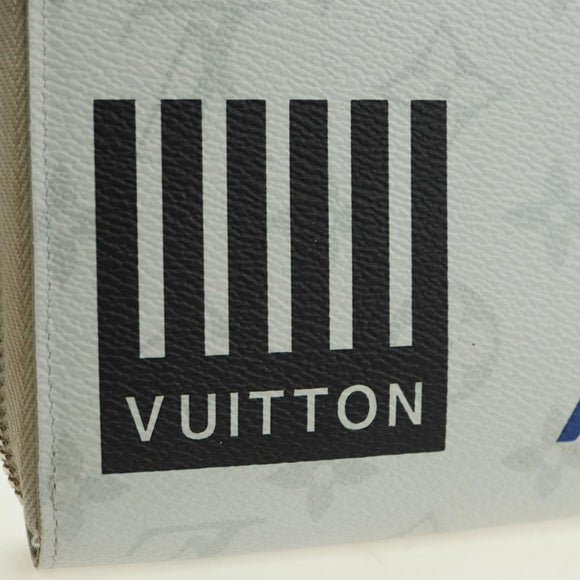 LOUIS VUITTON Monogram White Zippy Organizer Wallet Black M67824 LV Auth 161342M