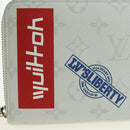 LOUIS VUITTON Monogram White Zippy Organizer Wallet Black M67824 LV Auth 161342M-22
