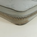 LOUIS VUITTON Monogram White Zippy Organizer Wallet Black M67824 LV Auth 161342M-8