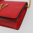 VERSACE Ketting Schoudertasje Leer Rood Goud Orig. 161343A-9