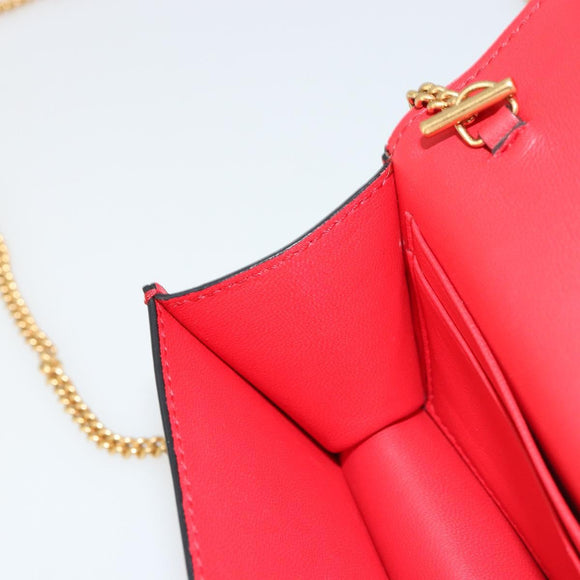 VERSACE Ketting Schoudertasje Leer Rood Goud Orig. 161343A