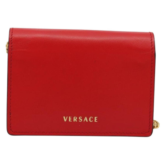 VERSACE Ketting Schoudertasje Leer Rood Goud Orig. 161343A
