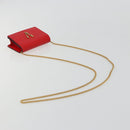 VERSACE Ketting Schoudertasje Leer Rood Goud Orig. 161343A-7