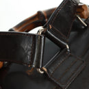 GUCCI Bamboo Backpack Nylon Brown Silver 003 1119 0016 Auth 161351-9
