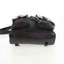 GUCCI Bamboo Backpack Nylon Brown Silver 003 1119 0016 Auth 161351-5