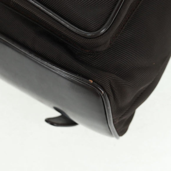 GUCCI Bamboo Backpack Nylon Brown Silver 003 1119 0016 Auth 161351
