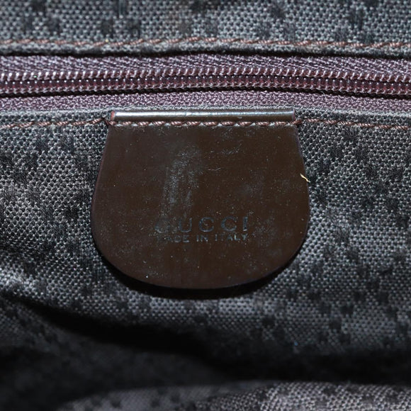 GUCCI Bamboo Backpack Nylon Brown Silver 003 1119 0016 Auth 161351