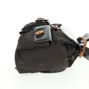 GUCCI Bamboo Backpack Nylon Brown Silver 003 1119 0016 Auth 161351-4