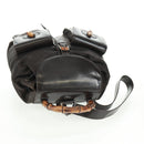 GUCCI Bamboo Backpack Nylon Brown Silver 003 1119 0016 Auth 161351-14