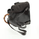 GUCCI Bamboo Backpack Nylon Brown Silver 003 1119 0016 Auth 161351-8