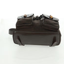 GUCCI Bamboo Backpack Nylon Brown Silver 003 2058 0016 5 Auth 161352-11