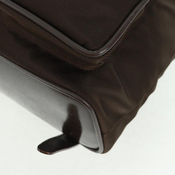 GUCCI Bamboo Backpack Nylon Brown Silver 003 2058 0016 5 Auth 161352