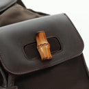GUCCI Bamboo Backpack Nylon Brown Silver 003 2058 0016 5 Auth 161352-16
