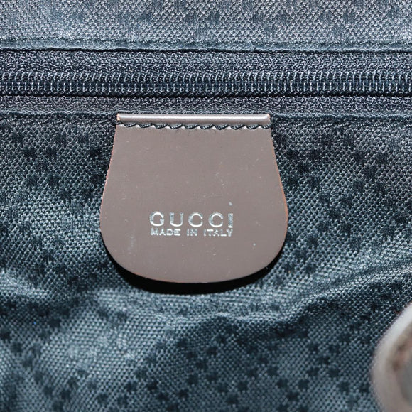 GUCCI Bamboo Backpack Nylon Brown Silver 003 2058 0016 5 Auth 161352