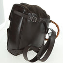GUCCI Bamboo Backpack Nylon Brown Silver 003 2058 0016 5 Auth 161352-9