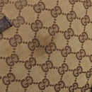GUCCI GG Canvas Shoulder Bag Beige Silver 122790 Auth 161355-9