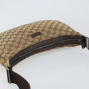 GUCCI GG Canvas Shoulder Bag Beige Silver 122790 Auth 161355-6