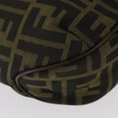 FENDI Zucca Canvas Hand Bag Brown Black Auth 161357-15