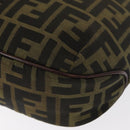 FENDI Zucca Canvas Hand Bag Brown Black Auth 161357-16
